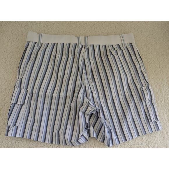 LEE LADIES WOMENS MID RISE REGULAR FIT SHORTS SIZE 8M BLUE STRIPE COLOR NEW - Picture 5 of 8